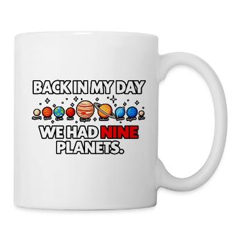 Neun Planeten - Tasse - Weiß - Rechts