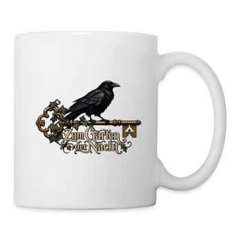Rabe auf Schlüssel zum Garten der Nacht - Tasse - Weiß - Rechts
