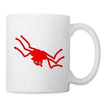 Spinne - Tasse - Weiß - Rechts