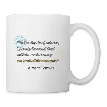 Literatur-Zitat von Albert Camus - Tasse - Weiß - Rechts