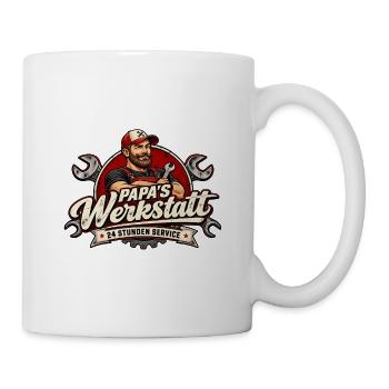 Papa's Werkstatt 24 Stunden Service - Tasse - Weiß - Rechts