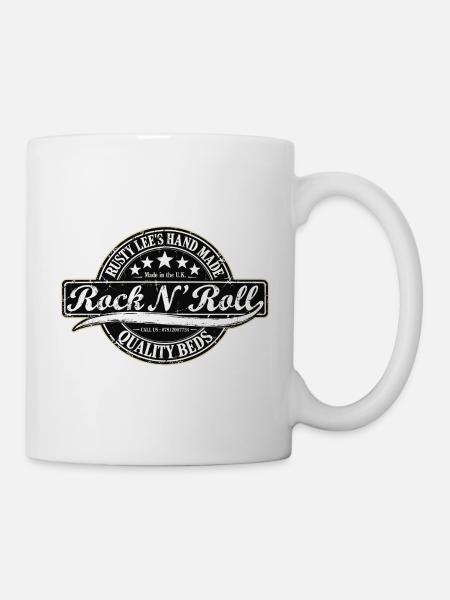 RUSTY LEES HANDGEMACHT | Rock 'n' Roll - Tasse - Weiß