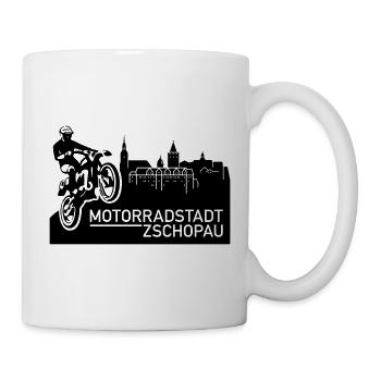 Motorradstadt Zschopau (Farbe änderbar) - Tasse - Weiß - Rechts