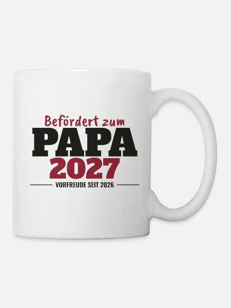 Befördert zum Papa 2027 - Tasse - Weiß