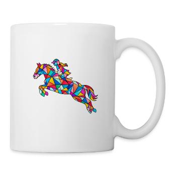 Reiten Pferd Reiterin - Tasse - Weiß - Rechts