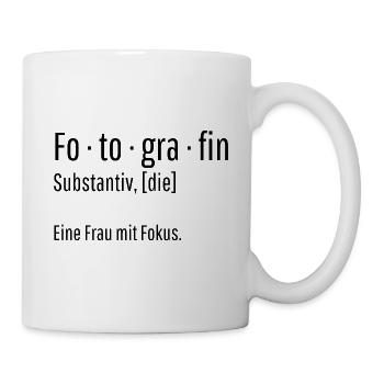 Fotografin Substantiv Definition Foto Geschenk - Tasse - Weiß - Rechts