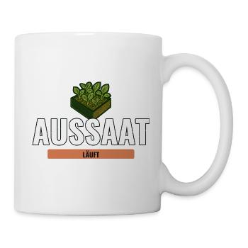 Balkon Hochbeet Geschenk für die erste Aussaat - Tasse - Weiß - Rechts