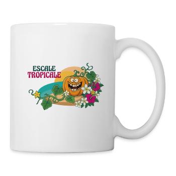 Paradise Tropical Pumpkin Exotische Blumen - Tasse - Weiß - Rechts