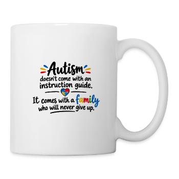 Autismus Familienherz Puzzle - Tasse - Weiß - Rechts