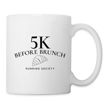 5K vor Brunch – Laufen & Brunch-Liebhaber - Tasse - Weiß - Rechts