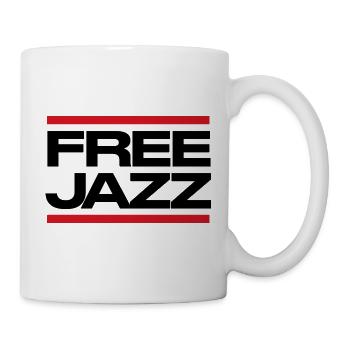 Free Jazz fettes Logo - Tasse - Weiß - Rechts
