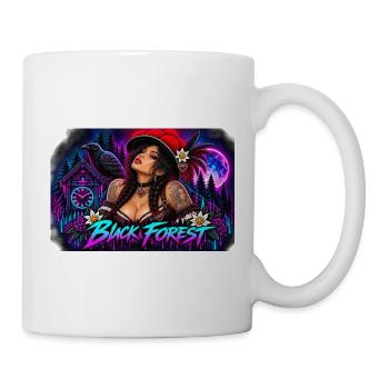 Neon Schwarzwald Pinup - Tasse - Weiß - Rechts