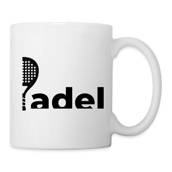 Padel Logo | Minimalistisches Schläger Design - Tasse - Weiß - Rechts