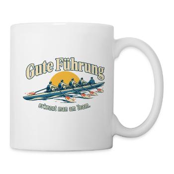 Gute Führung Teamgeschenk für Chefin oder Chef - Tasse - Weiß - Rechts