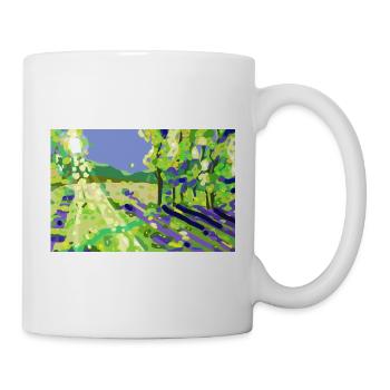 Impressionistische Sonnenlandschaft - Tasse - Weiß - Rechts