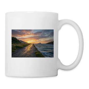 Sonnenuntergang auf dem Küstenweg - Tasse - Weiß - Rechts