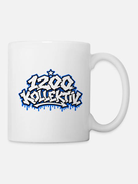 1200 Kollektion Graffiti Label - Tasse - Weiß