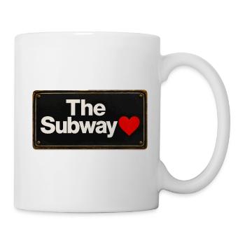 Subway Heart Retro-Schild - Tasse - Weiß - Rechts