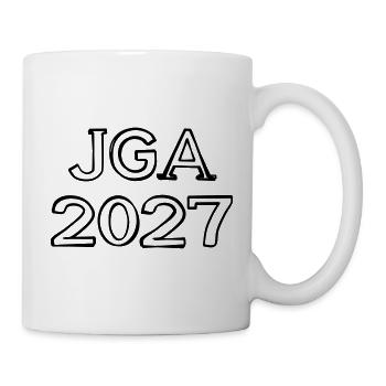 JGA 2027 Schriftzug handgezeichnet - Tasse - Weiß - Rechts