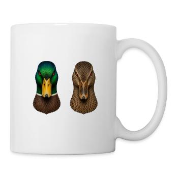 Stockenten - Tasse - Weiß - Rechts