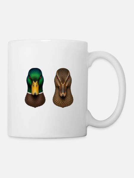 Stockenten - Tasse - Weiß