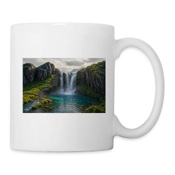 Wasserfallpfad - Tasse - Weiß - Rechts