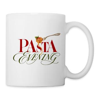 Pasta Evening Pasta Abend - Tasse - Weiß - Rechts