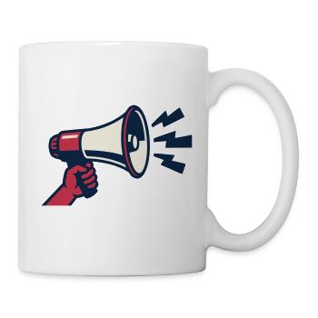Rotes Megafon Ultras Logo - Tasse - Weiß - Rechts