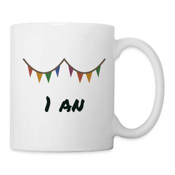 1. 1 Jahr. 1. JUBILÄUM. 1-JÄHRIGES JUBILÄUM - Tasse - Weiß - Rechts