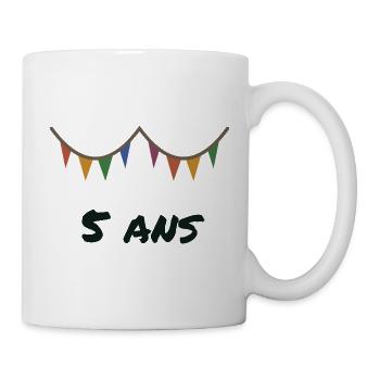 5 JAHRE. 5. JUBILÄUM. 5-JÄHRIGES JUBILÄUM - Tasse - Weiß - Rechts