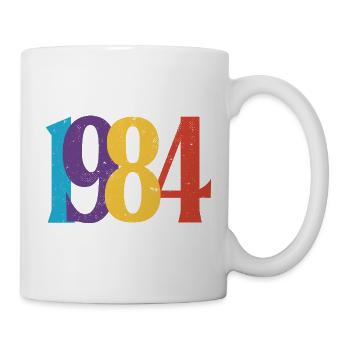 Geboren 1984 Geburtstagsgeschenk Geburtstag 84 - Tasse - Weiß - Rechts