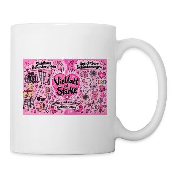Vielfalt ist Stärke Herzdesign - Tasse - Weiß - Rechts
