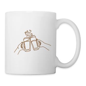 Biergläser zum Anstoßen - Tasse - Weiß - Rechts