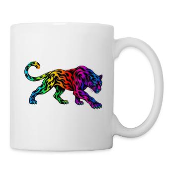 Stammes-Regenbogenpanther - Tasse - Weiß - Rechts