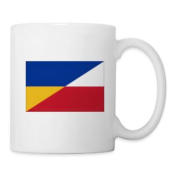 Ukraine-Polnische Flagge – Ukrainische und Polnische Einheit - Tasse - Weiß - Rechts