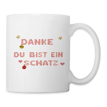 du bist ein Schatz - Tasse - Weiß - Rechts