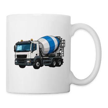 Betonmischer Lastwagen Design - Tasse - Weiß - Rechts