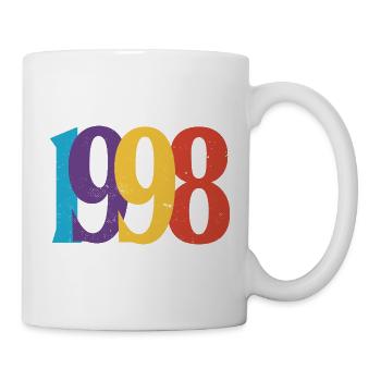 Geboren 1998 Geburtstagsgeschenk Geburtstag 98 - Tasse - Weiß - Rechts
