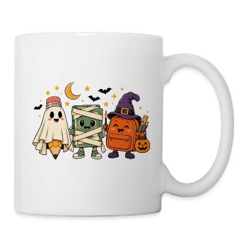 Halloween Schulsachen - Süße Kostüme Geist, Hexe - Tasse - Weiß - Rechts
