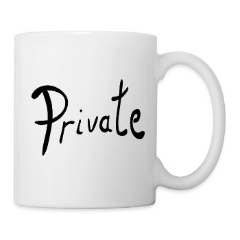Private Script Schriftzug - Tasse - Weiß - Rechts