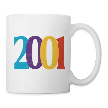 Geboren im Geburtstagsgeschenk 2001 - Tasse - Weiß - Rechts