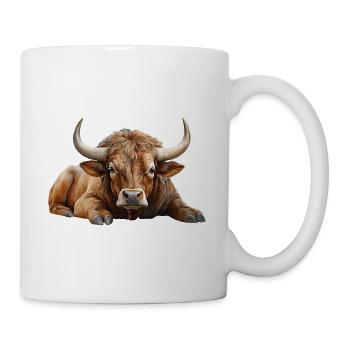 Bulle Kuh Ochse - Tasse - Weiß - Rechts