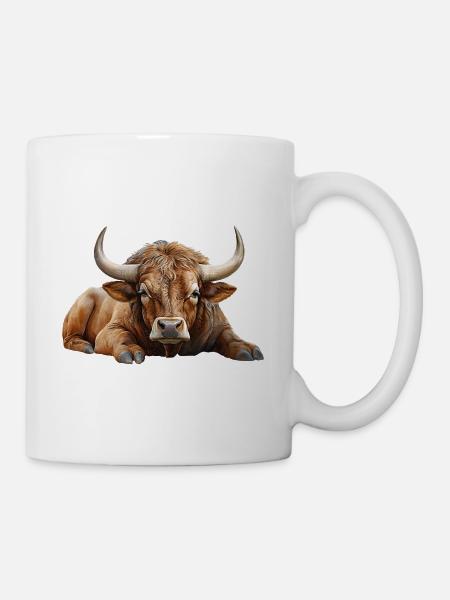 Bulle Kuh Ochse - Tasse - Weiß