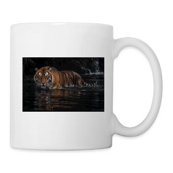 Tiger im schwarzen Wasser - Tasse - Weiß - Rechts