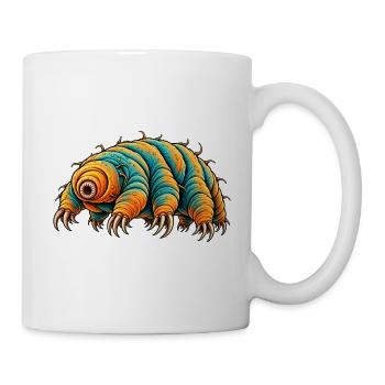 Bärtierchen – Bunte Mikroskopische Tierkunst - Tasse - Weiß - Rechts