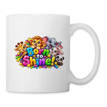 Born_to_Shine_Animal_Sticker - Tasse - Weiß - Rechts