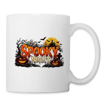 Spooky Night Halloween Design - Tasse - Weiß - Rechts