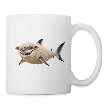 Requin Mouton – Animal hybride drôle à laine - Tasse - Weiß - Rechts