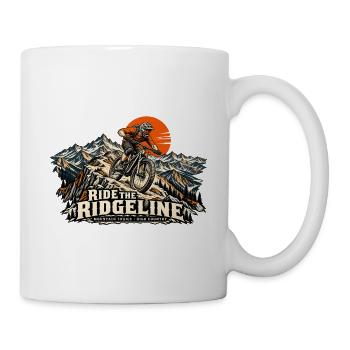 Ride the Ridgeline – Mountainbike - Tasse - Weiß - Rechts