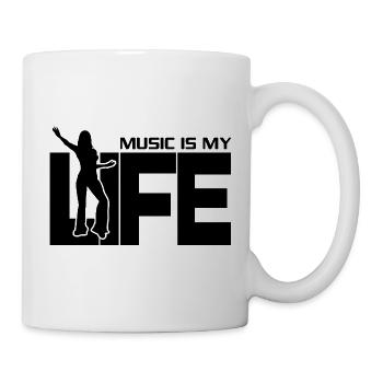 Music is my Life Frau Dance I Love Music Woman - Tasse - Weiß - Rechts